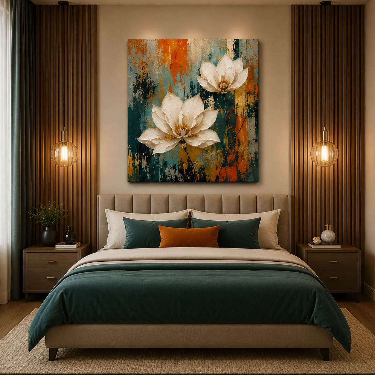 Impasto White Magnolia Canvas Art – Thick Brushstroke Floral Print