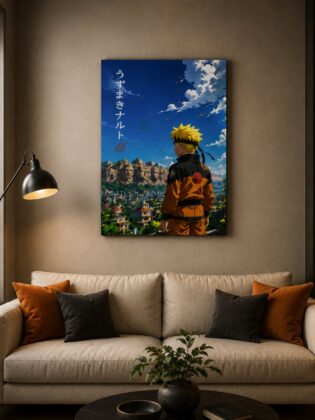 Hidden Leaf Village Hero Canvas Art – Naruto Uzumaki Anime Wall Décor