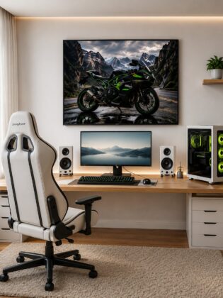 Kawasaki Ninja ZX-6R Motorcycle Wall Art – Mountain Pass Superbike Canvas Print