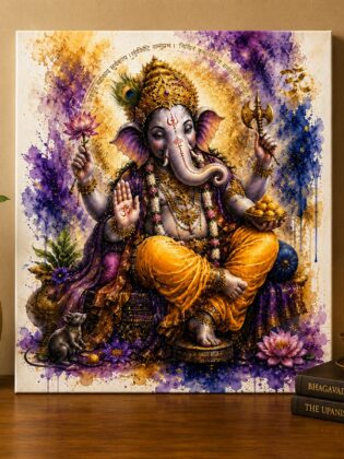 Divine Blessings – Lord Ganesha Spiritual Art Print