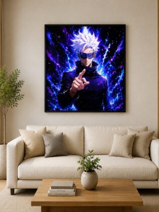 Jujutsu Kaisen Gojo Anime Wall Art – Satoru Gojo Purple Void Canvas Print