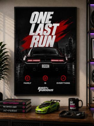 Classic Muscle Car Canvas Poster – One Last Run Fast & Furious Dominic Toretto Wall Art