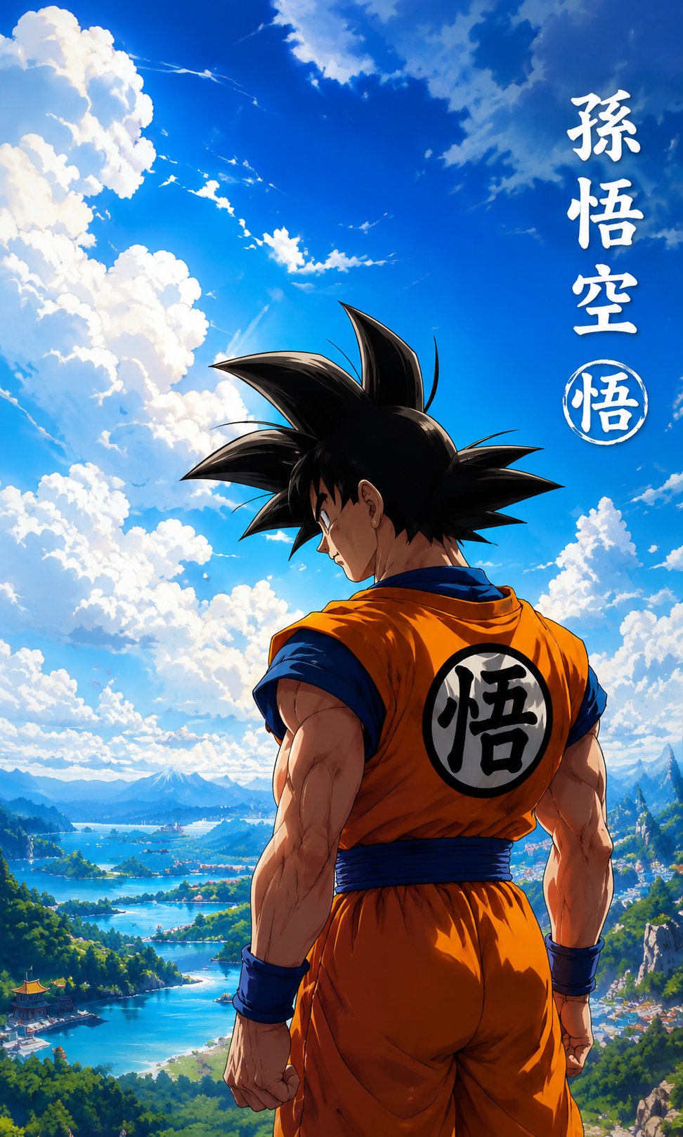 Legendary Saiyan Hero Landscape Canvas Art – Vibrant Anime Wall Décor - Image 4