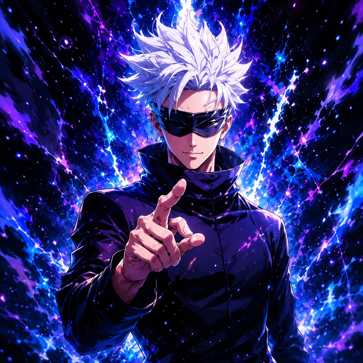 Jujutsu Kaisen Gojo Anime Wall Art – Satoru Gojo Purple Void Canvas Print - Image 2