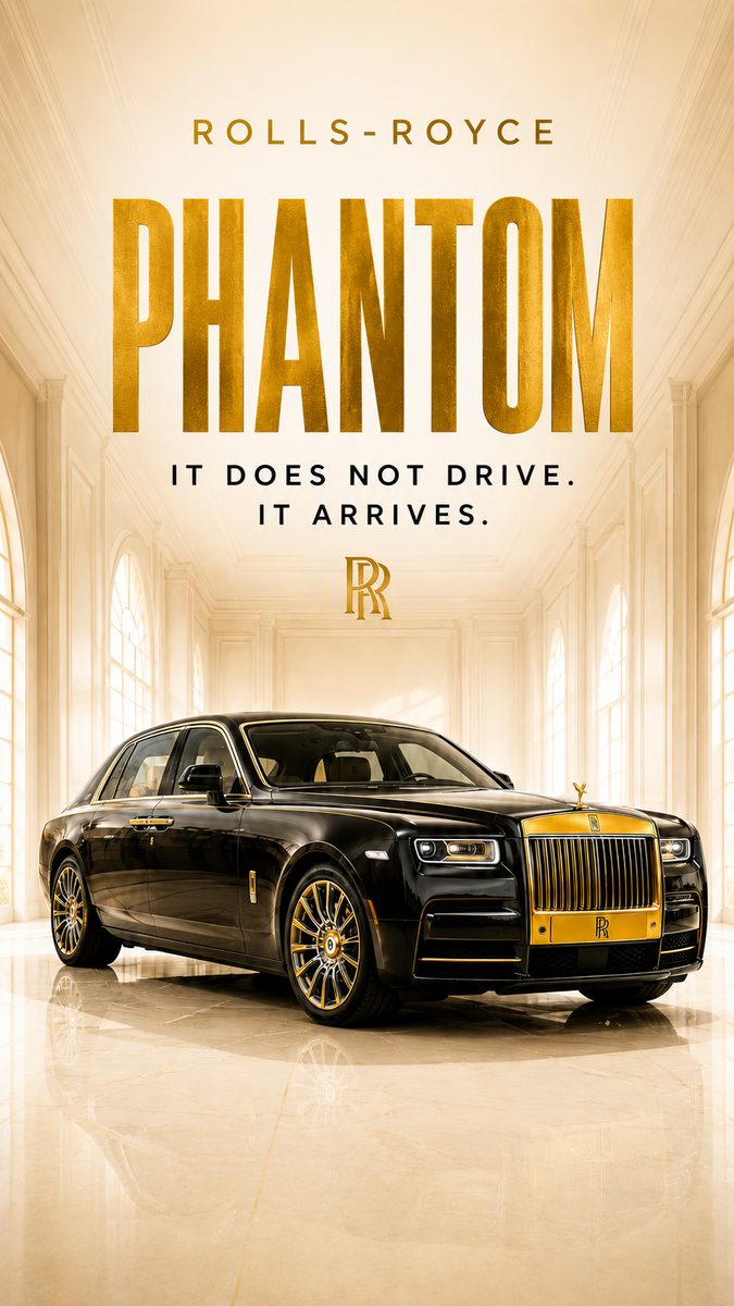 Rolls-Royce Phantom Canvas Poster – It Does Not Drive, It Arrives Luxury Car Wall Art - Image 3