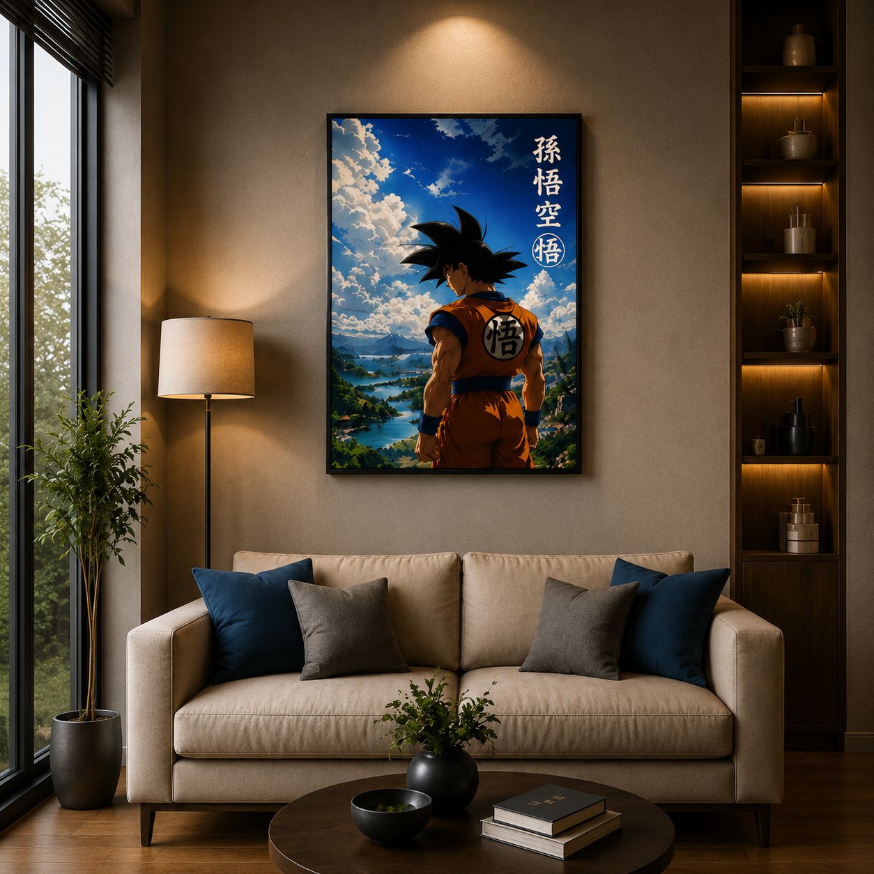Legendary Saiyan Hero Landscape Canvas Art – Vibrant Anime Wall Décor - Image 2
