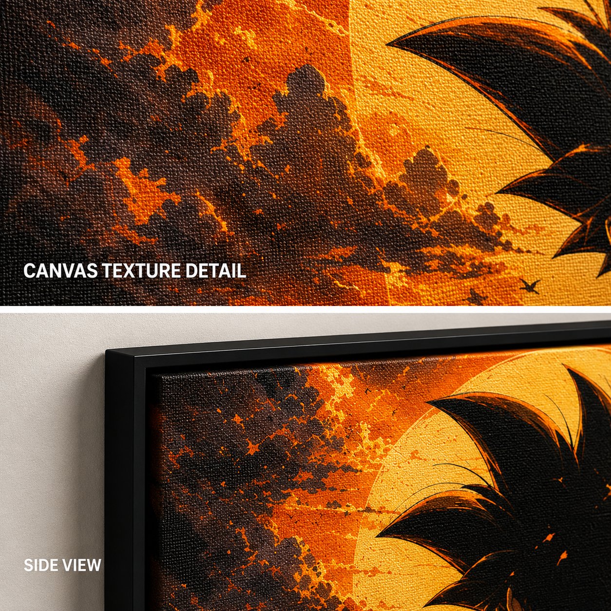 Dragon Ball Goku Wall Art – Saiyan Horizon Giant Sunset Canvas Print - Image 4