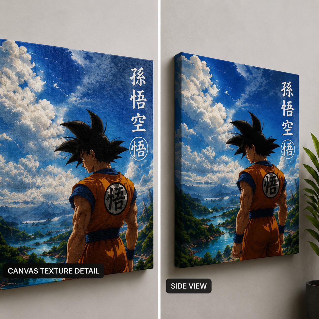 Legendary Saiyan Hero Landscape Canvas Art – Vibrant Anime Wall Décor - Image 3