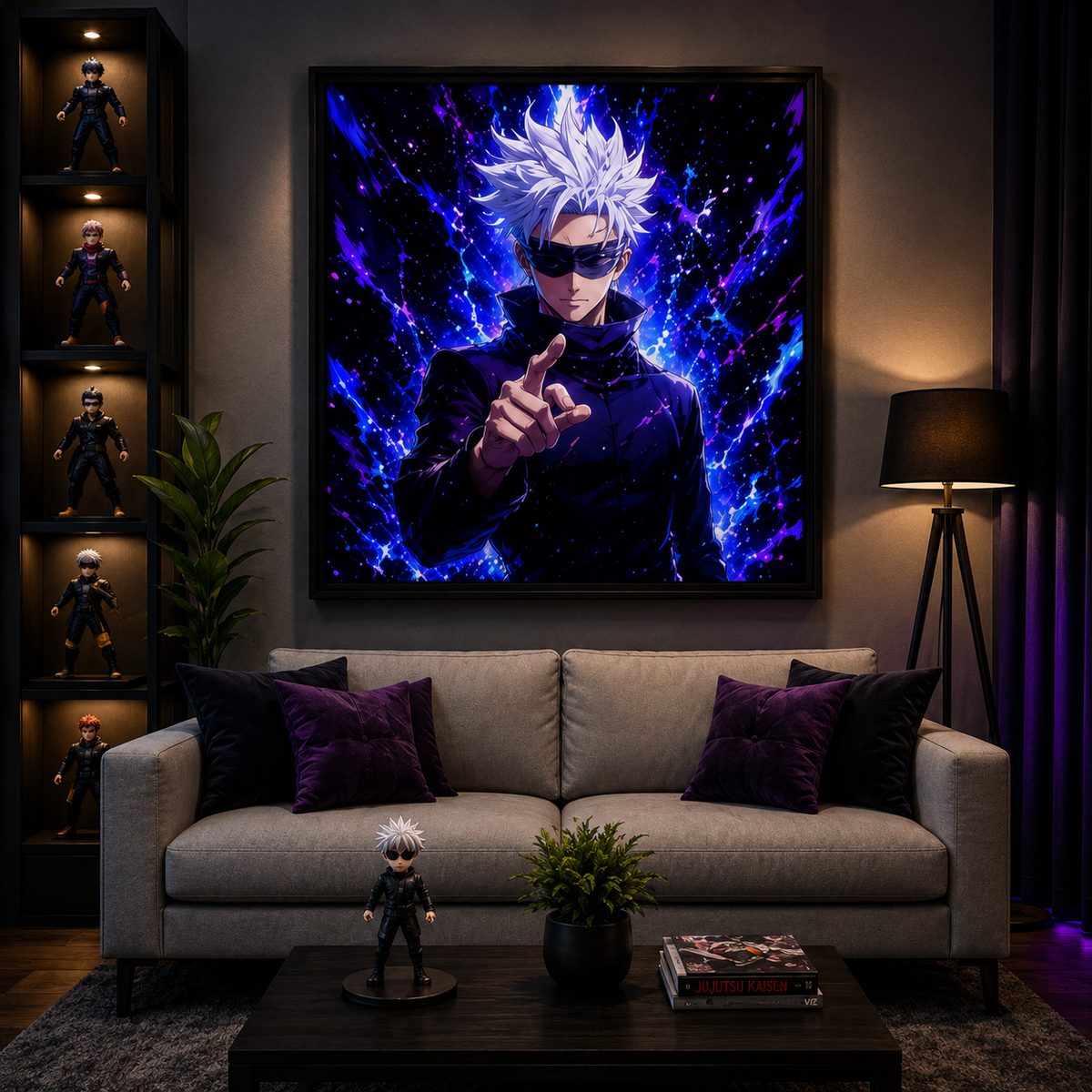Jujutsu Kaisen Gojo Anime Wall Art – Satoru Gojo Purple Void Canvas Print - Image 3