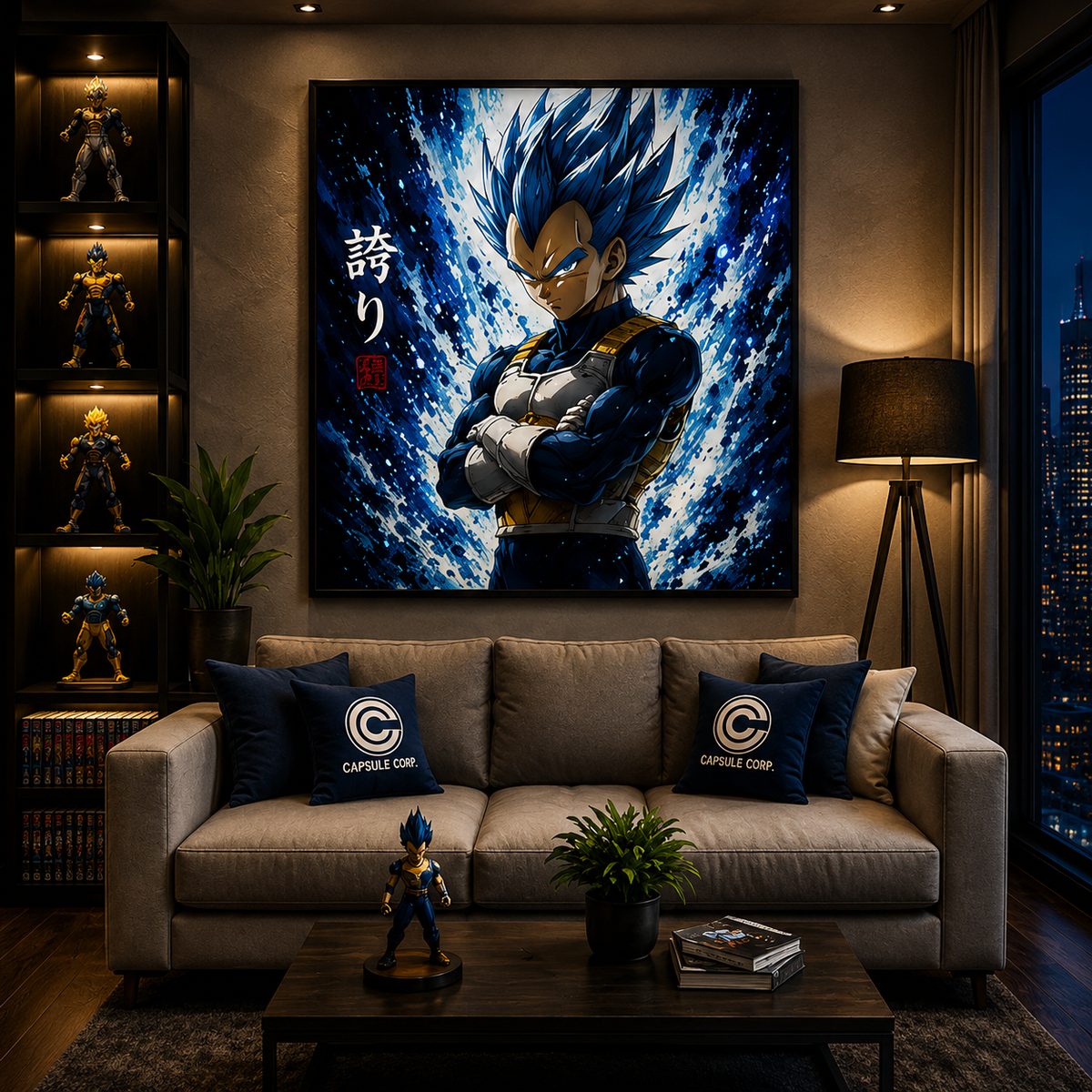 Dragon Ball Vegeta Anime Wall Art – Super Saiyan Blue Cosmos Canvas Print - Image 5