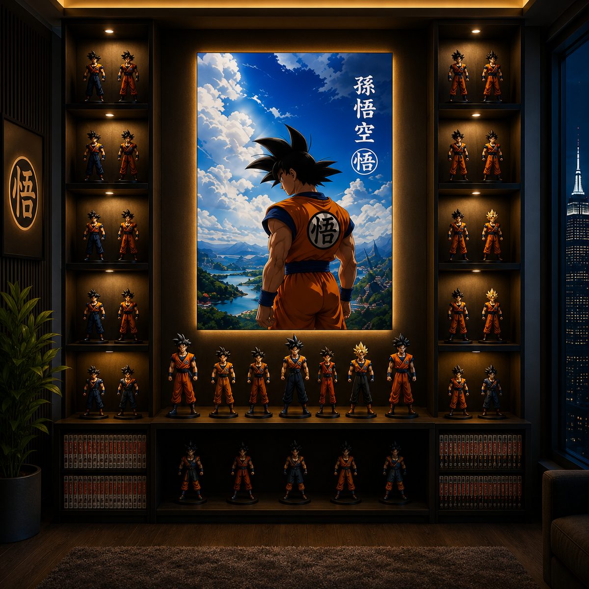 Legendary Saiyan Hero Landscape Canvas Art – Vibrant Anime Wall Décor - Image 4