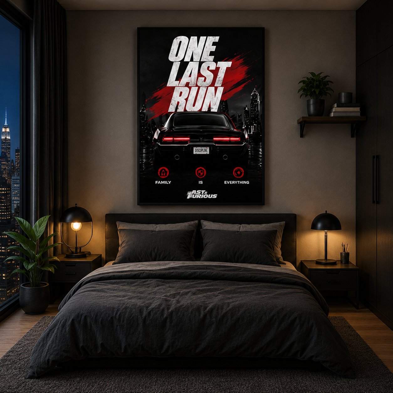 Classic Muscle Car Canvas Poster – One Last Run Fast & Furious Dominic Toretto Wall Art - Image 3