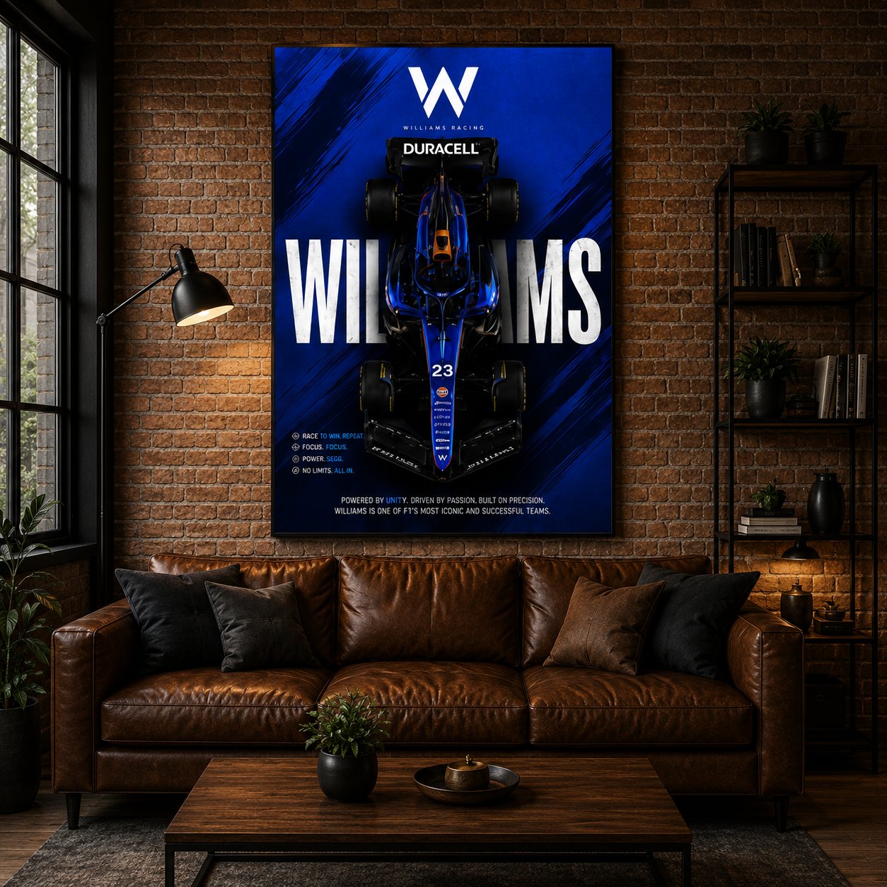 Williams Racing F1 Team Poster – No. 23 Formula One Racing Car Spec Canvas Print - Image 4