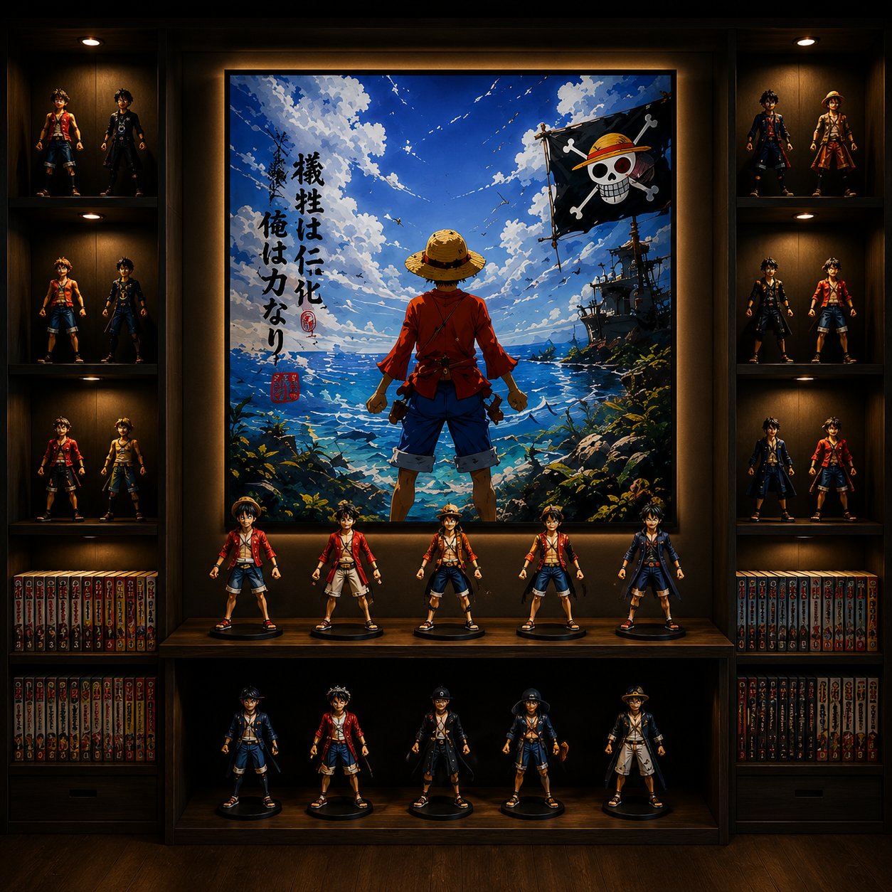 One Piece Luffy Wall Art – Straw Hat Pirate Flag Ocean Horizon Canvas Print