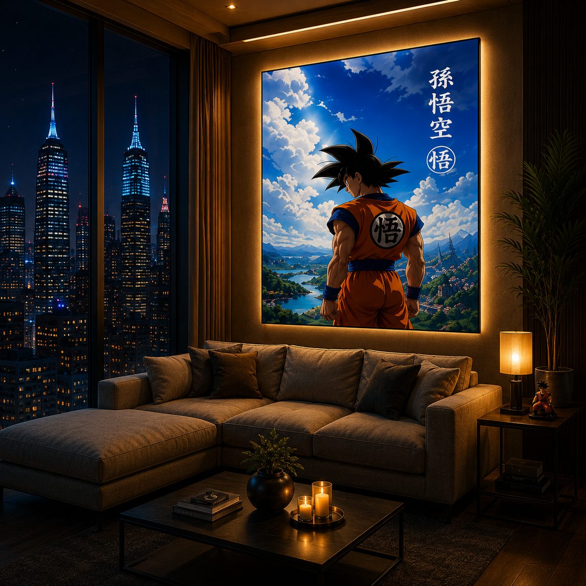 Legendary Saiyan Hero Landscape Canvas Art – Vibrant Anime Wall Décor - Image 5