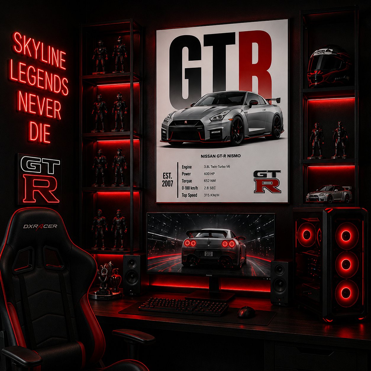 Nissan GT-R Nismo Wall Art – Super Silver JDM Sports Car Performance Canvas - Image 2