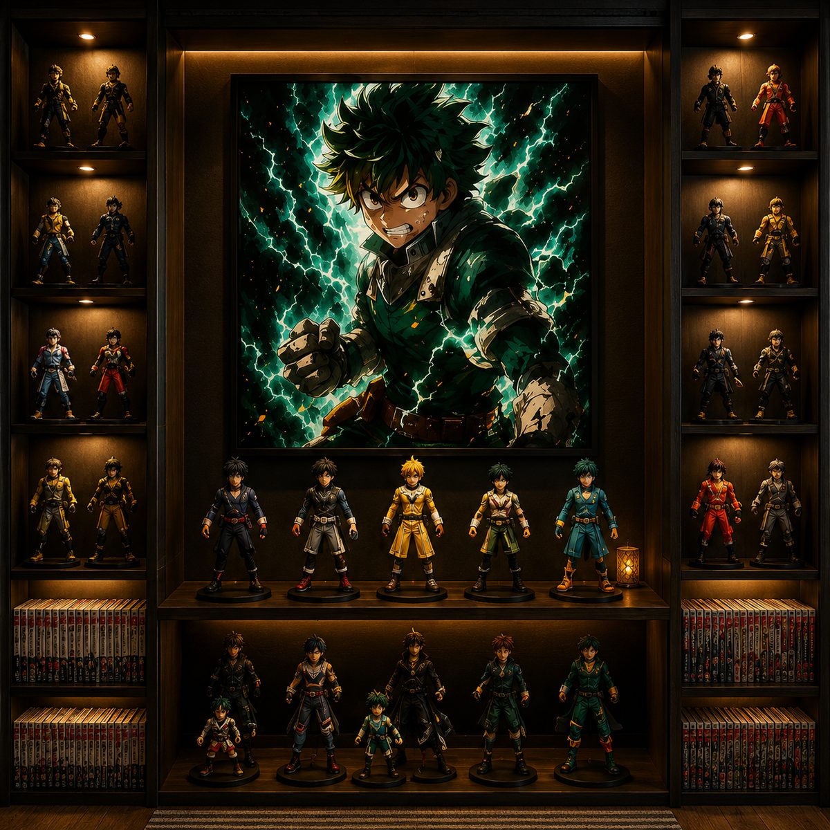 My Hero Academia Deku Wall Art – Izuku Midoriya One For All Lightning Canvas Print - Image 6