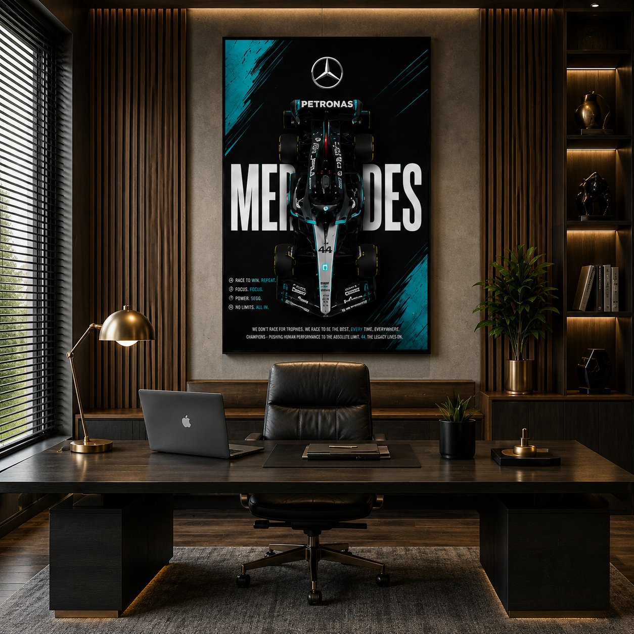 Mercedes-AMG Petronas F1 Team Canvas Poster – No. 44 Formula One Racing Car Wall Art - Image 3