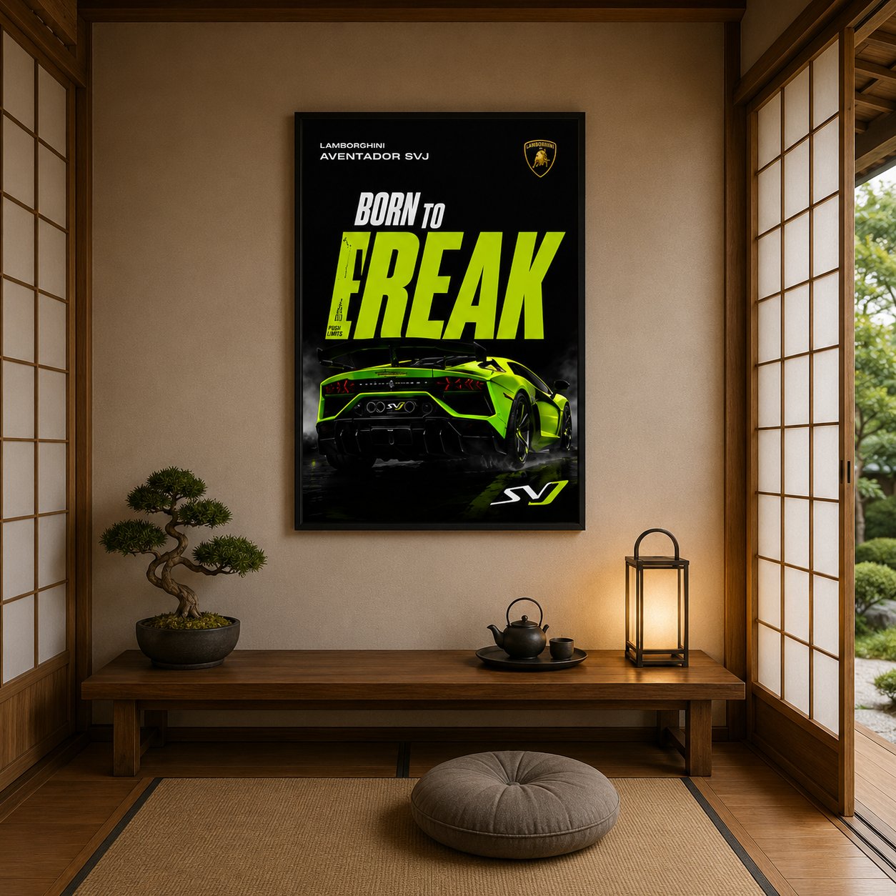 Lamborghini Aventador SVJ Canvas Poster – Born To Freak Exotic Supercar Wall Art - Image 3