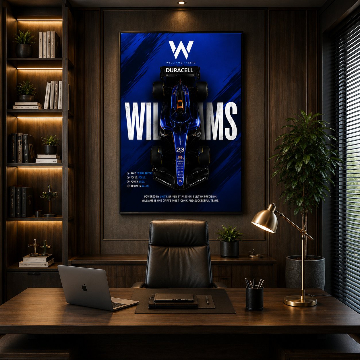 Williams Racing F1 Team Poster – No. 23 Formula One Racing Car Spec Canvas Print - Image 5