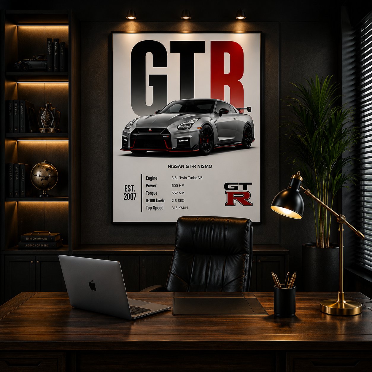 Nissan GT-R Nismo Wall Art – Super Silver JDM Sports Car Performance Canvas - Image 5