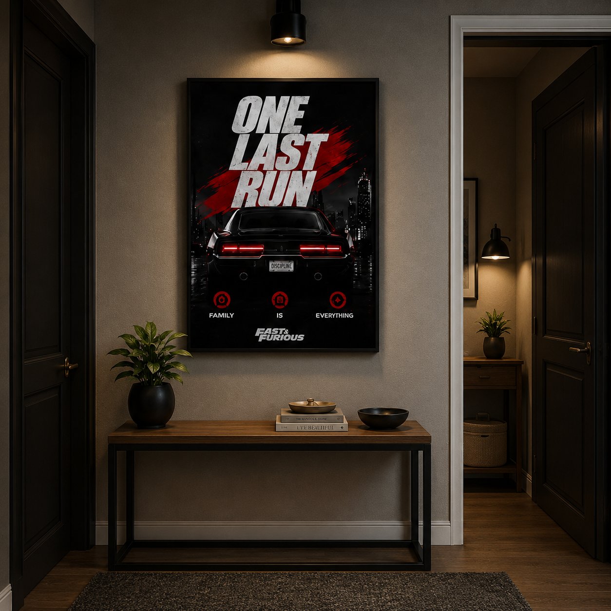 Classic Muscle Car Canvas Poster – One Last Run Fast & Furious Dominic Toretto Wall Art - Image 4