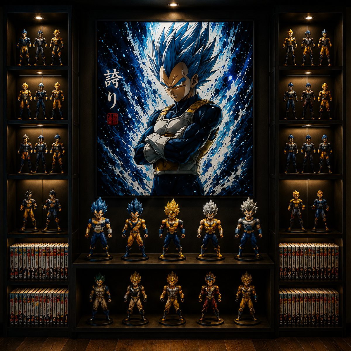 Dragon Ball Vegeta Anime Wall Art – Super Saiyan Blue Cosmos Canvas Print - Image 6