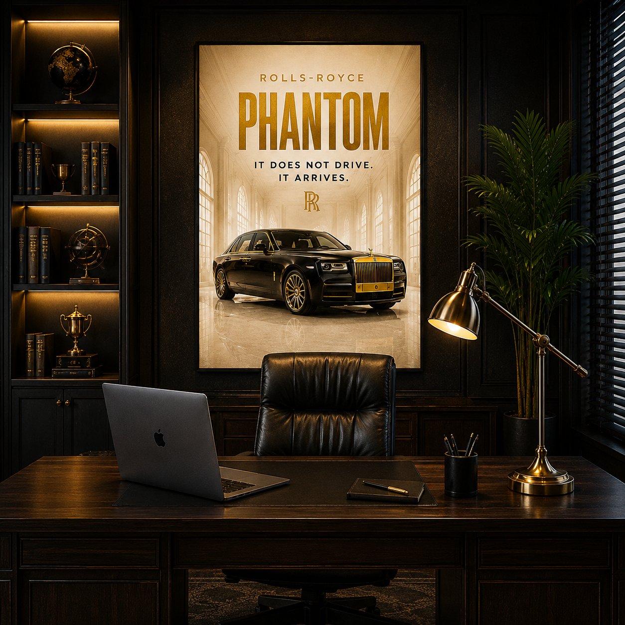 Rolls-Royce Phantom Canvas Poster – It Does Not Drive, It Arrives Luxury Car Wall Art - Image 6