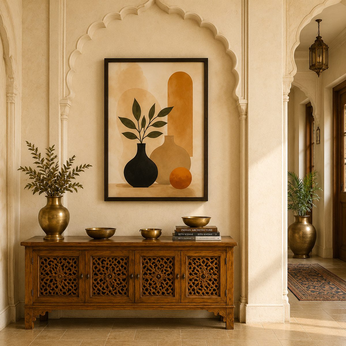 Earthbound Harmony – Modern Mid-Century Ceramic Shapes Illustration - Image 3