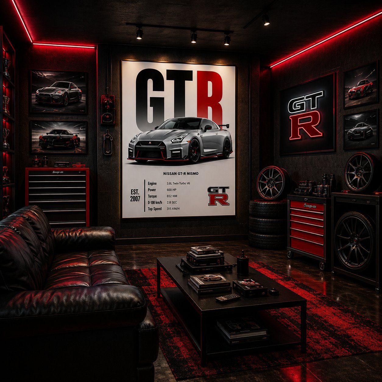 Nissan GT-R Nismo Wall Art – Super Silver JDM Sports Car Performance Canvas - Image 3