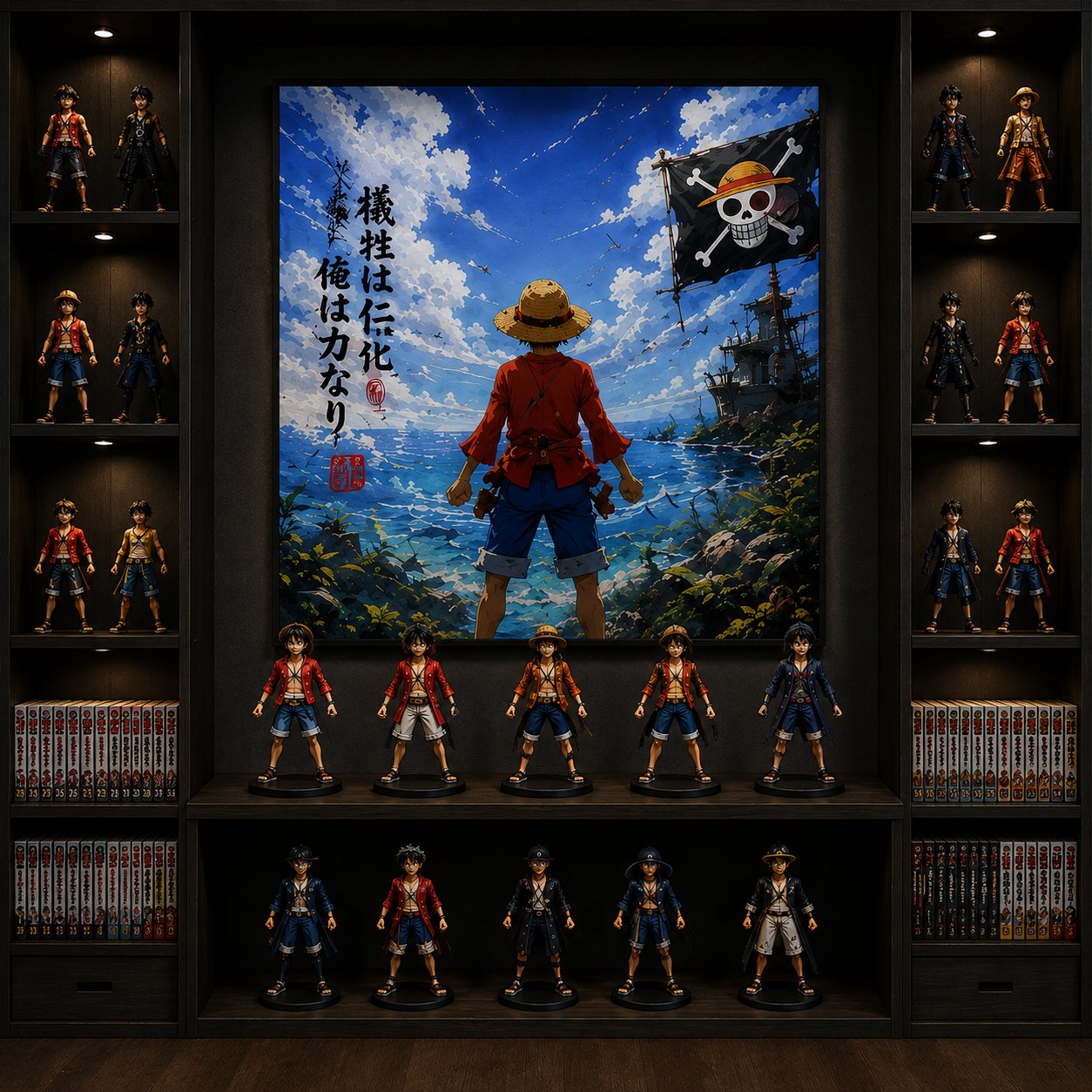 One Piece Luffy Wall Art – Straw Hat Pirate Flag Ocean Horizon Canvas Print - Image 4