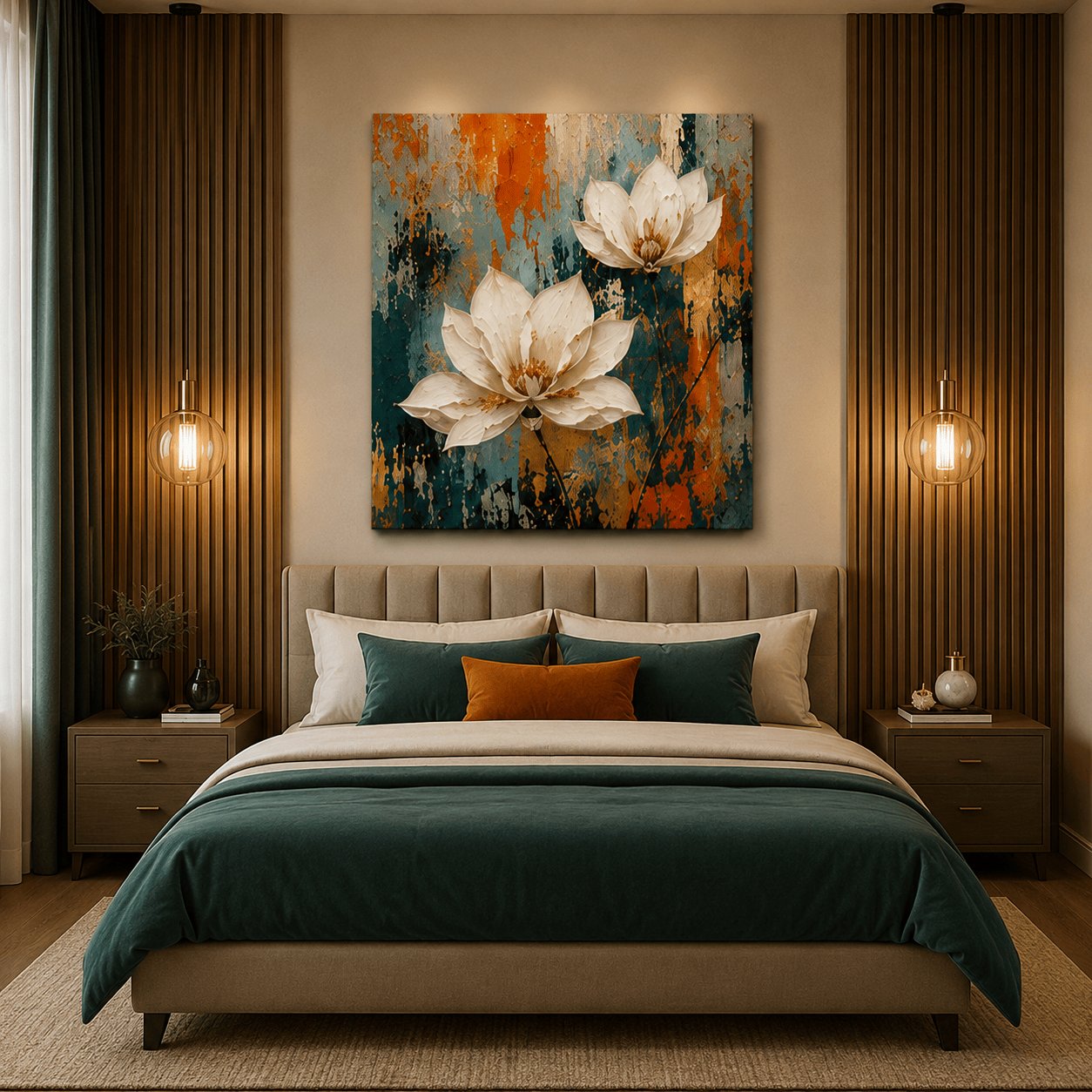 Impasto White Magnolia Canvas Art – Thick Brushstroke Floral Print - Image 3