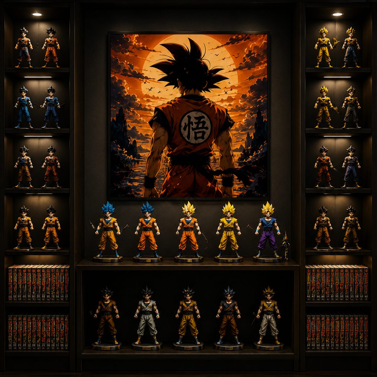 Dragon Ball Goku Wall Art – Saiyan Horizon Giant Sunset Canvas Print - Image 3