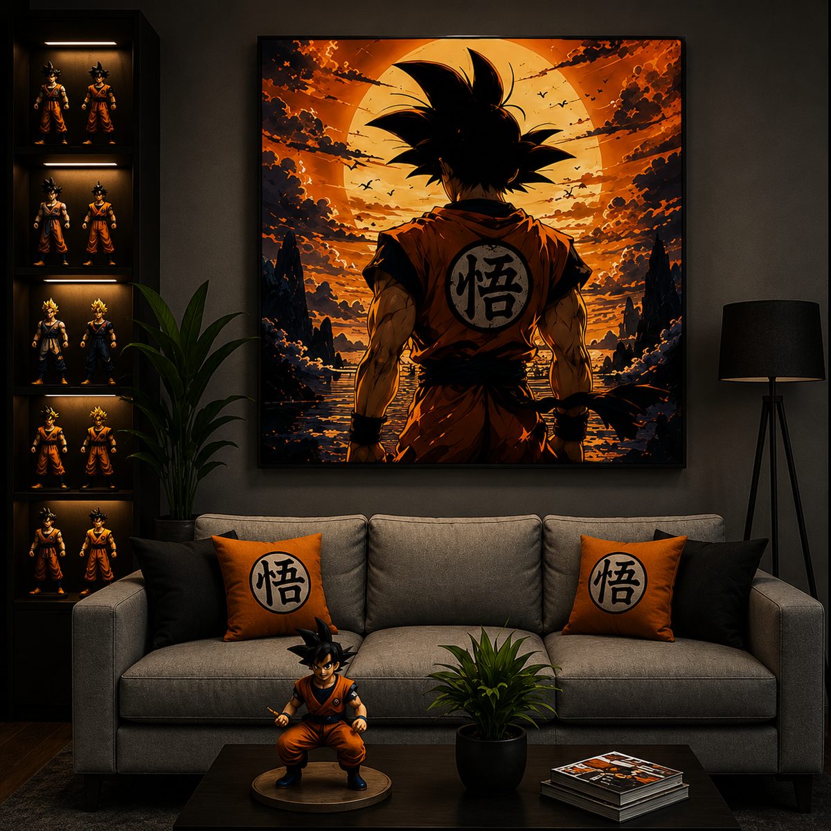 Dragon Ball Goku Wall Art – Saiyan Horizon Giant Sunset Canvas Print - Image 4