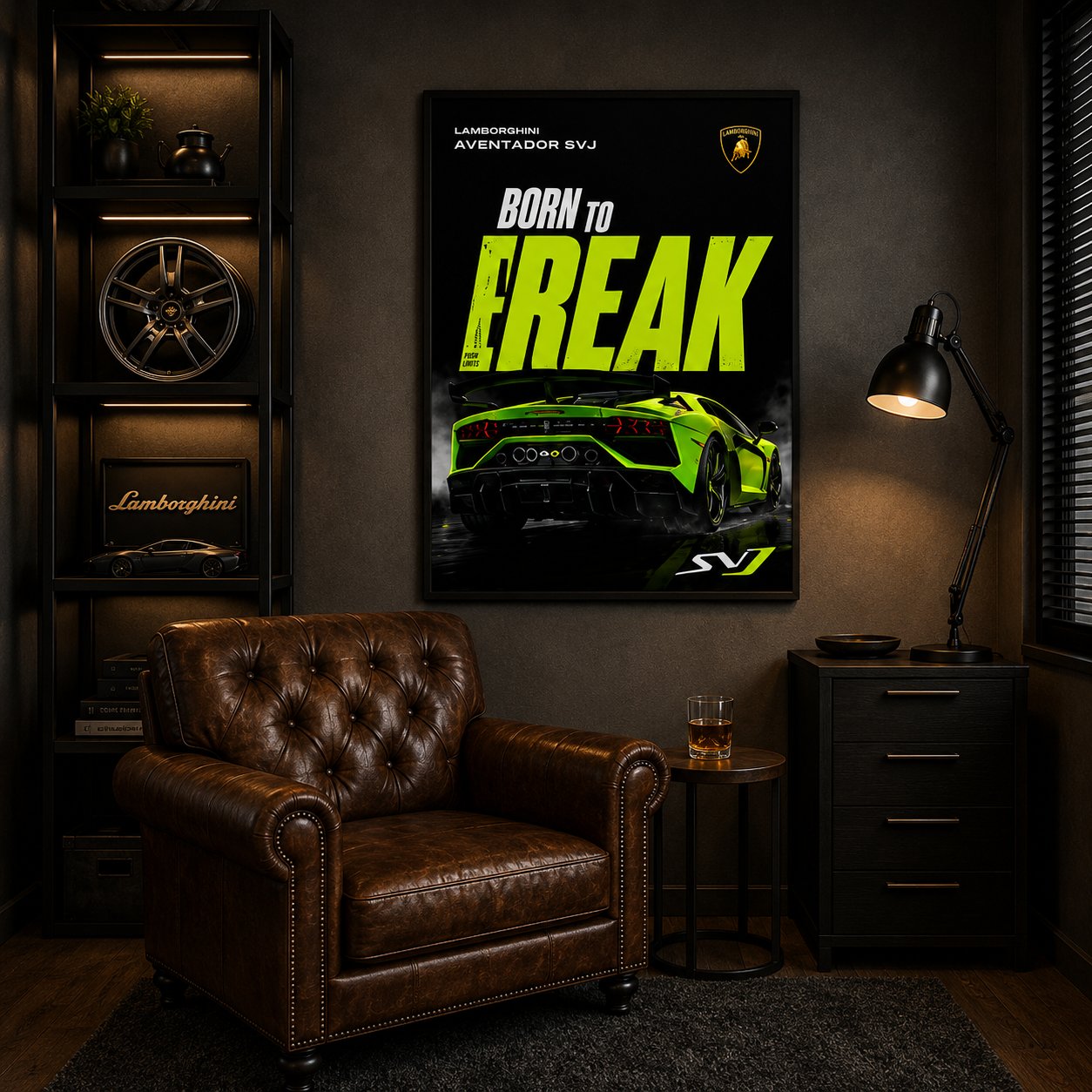 Lamborghini Aventador SVJ Canvas Poster – Born To Freak Exotic Supercar Wall Art - Image 4