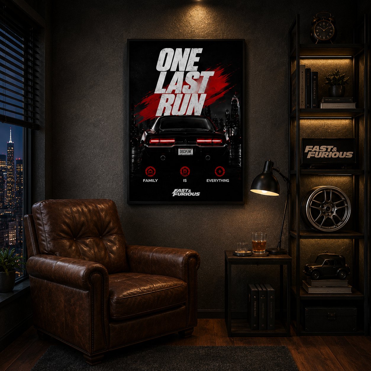 Classic Muscle Car Canvas Poster – One Last Run Fast & Furious Dominic Toretto Wall Art - Image 5
