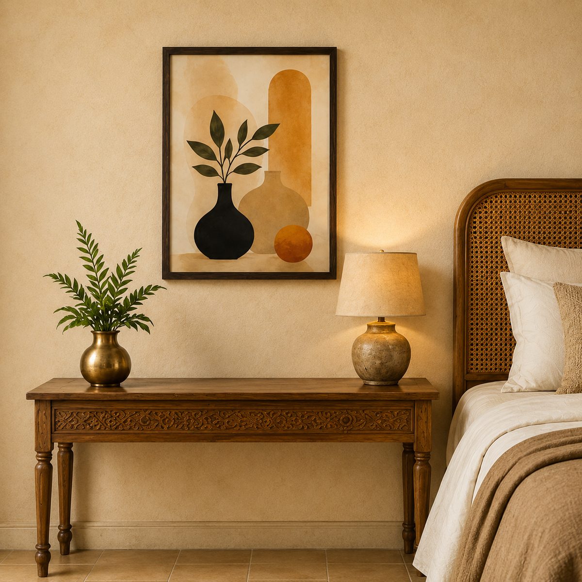 Earthbound Harmony – Modern Mid-Century Ceramic Shapes Illustration - Image 4