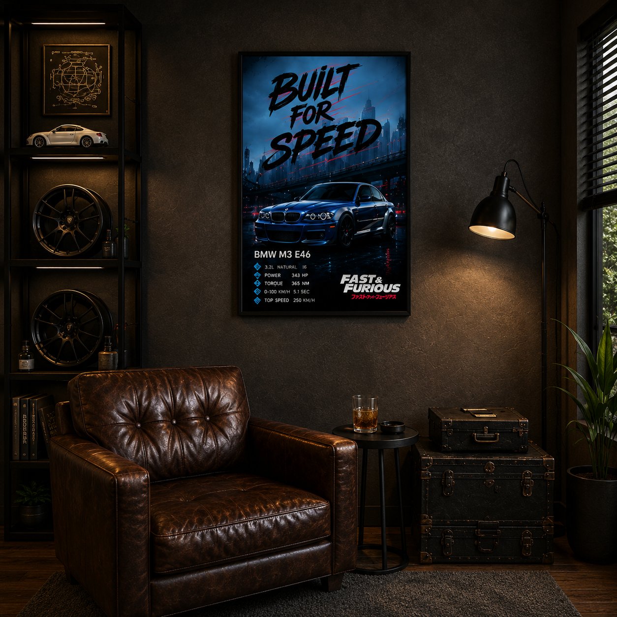 BMW M3 E46 Canvas Poster – Built For Speed Fast & Furious German Sports Car Wall Art - Image 6
