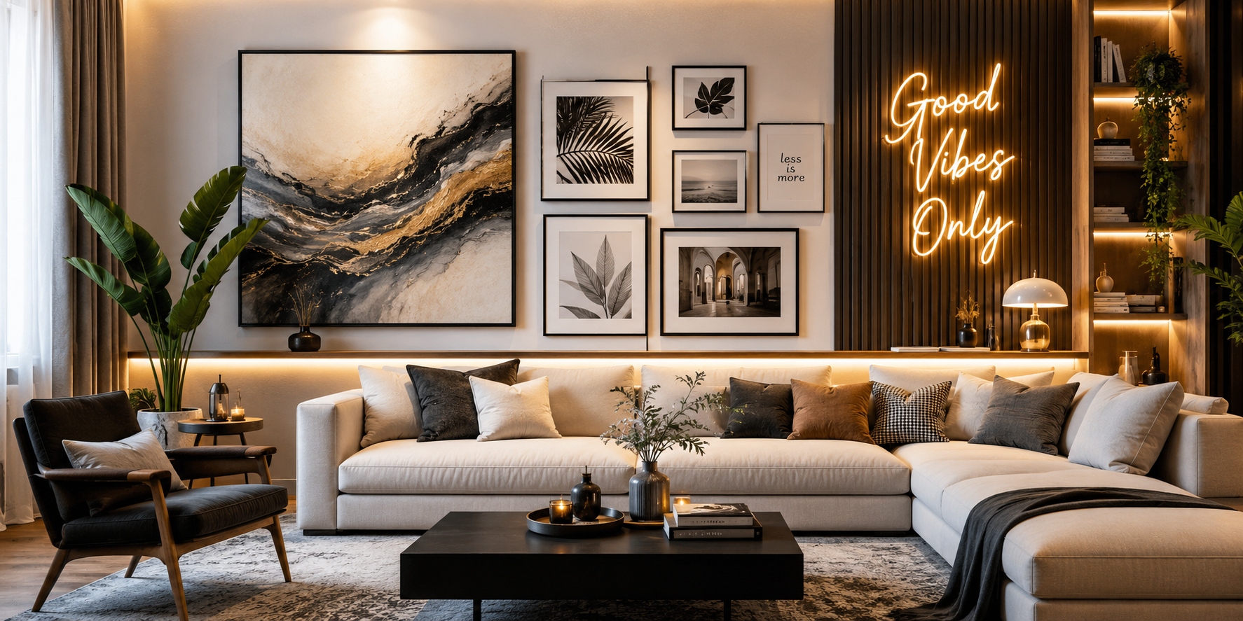 Modern Home Décor Trends 2026: Wall Art, Neon Signs & Interior Styling That Never Goes Out of Fashion