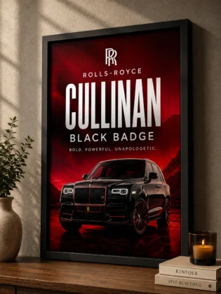 Rolls-Royce Cullinan Black Badge Canvas Poster – Bold Powerful Unapologetic Luxury SUV Wall Art
