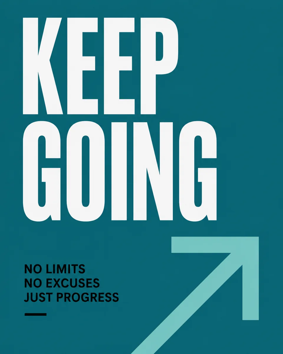 Minimalist Arrow Typography Canvas Print – "Keep Going" - Image 2