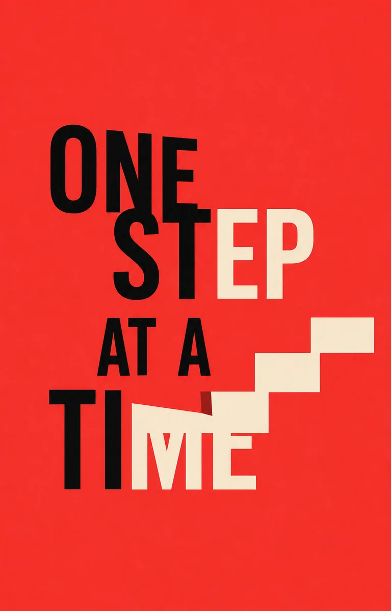 Inspirational Quote Typography Canvas Print – "One Step At A Time" - Image 2