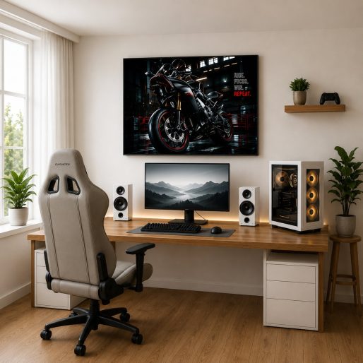 BMW S1000RR Motorcycle Wall Art – Stealth Black Cyberpunk Garage Canvas Print