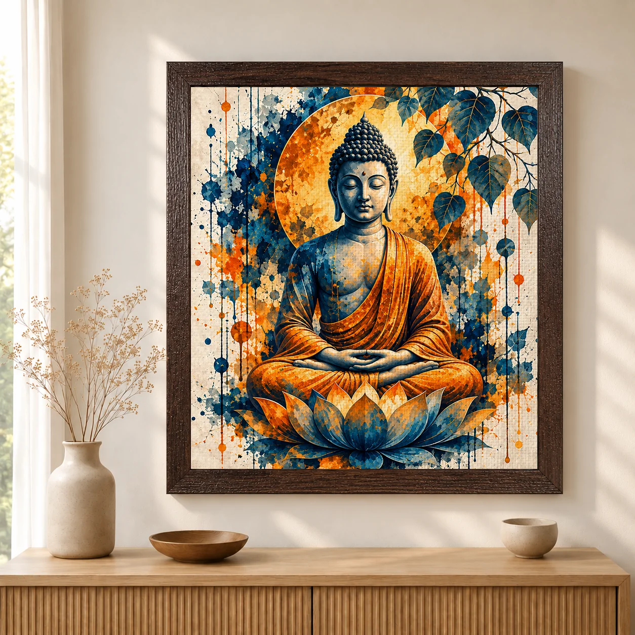 Awakening Grace – Meditating Buddha Spiritual Canvas Print - Image 3