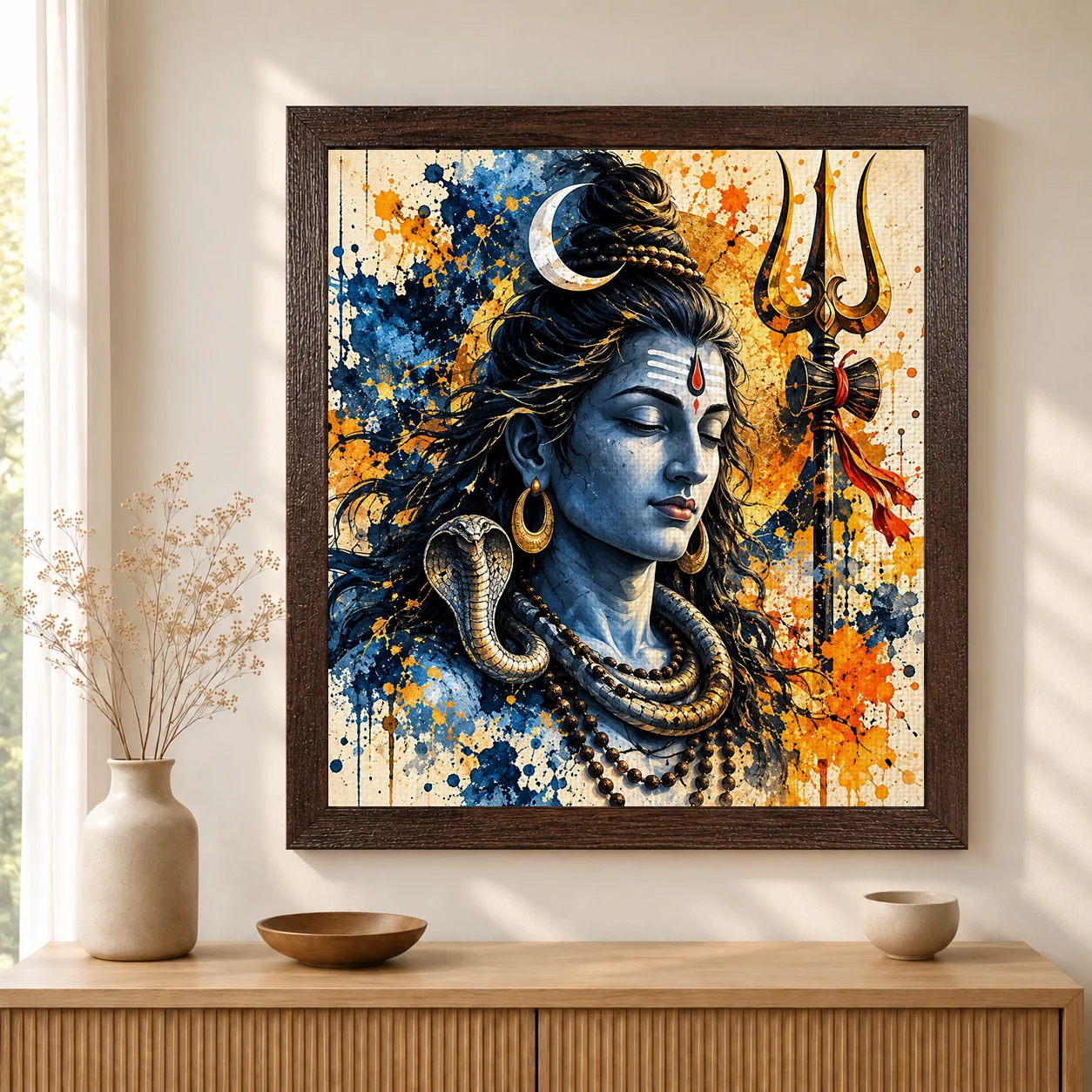 Divine Blessings – Lord Shiva Spiritual Art Print - Image 3