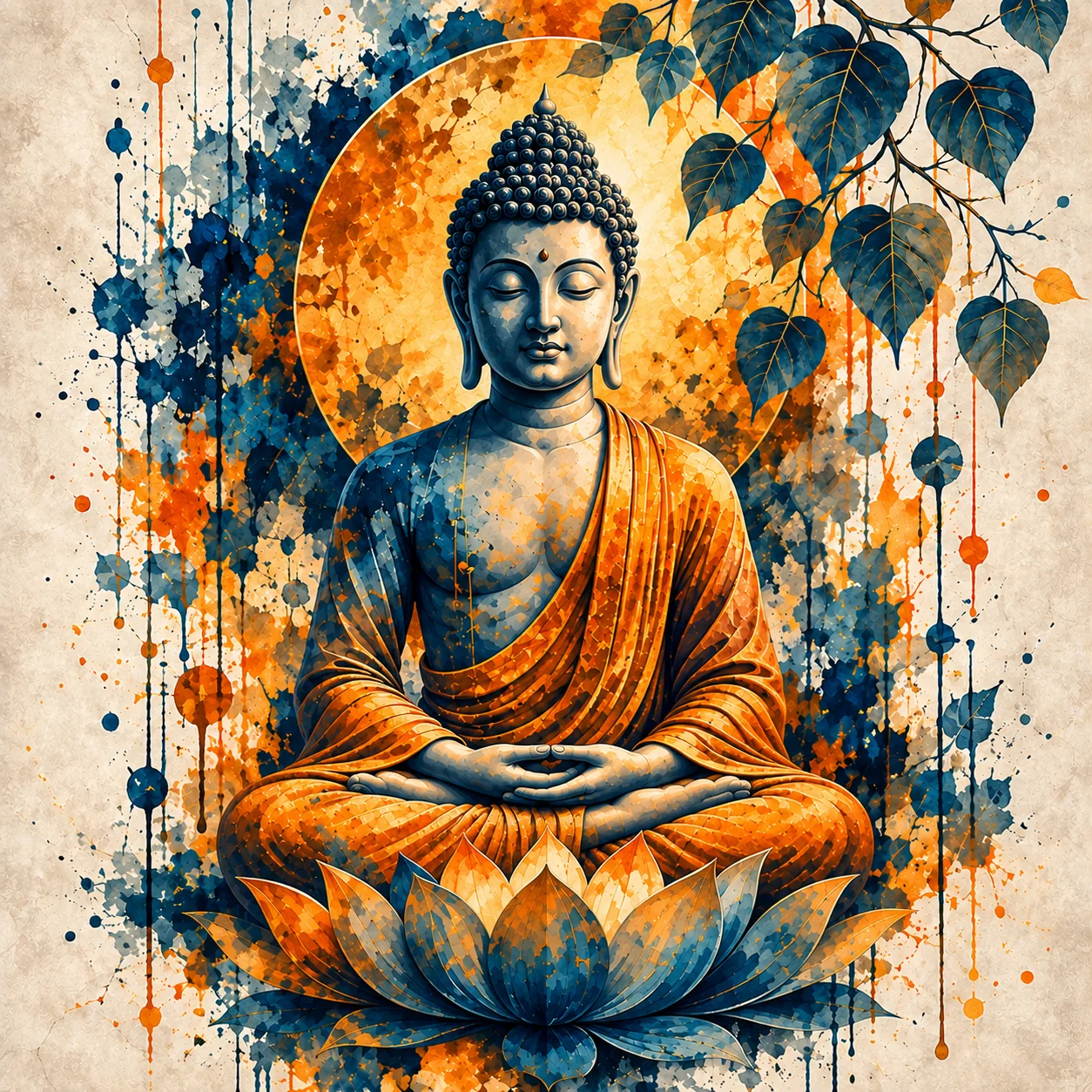 Awakening Grace – Meditating Buddha Spiritual Canvas Print - Image 2