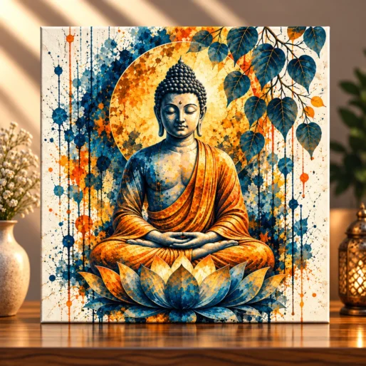 Awakening Grace – Meditating Buddha Spiritual Canvas Print