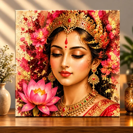 Eternal Grace – Goddess Radha Spiritual Canvas Print