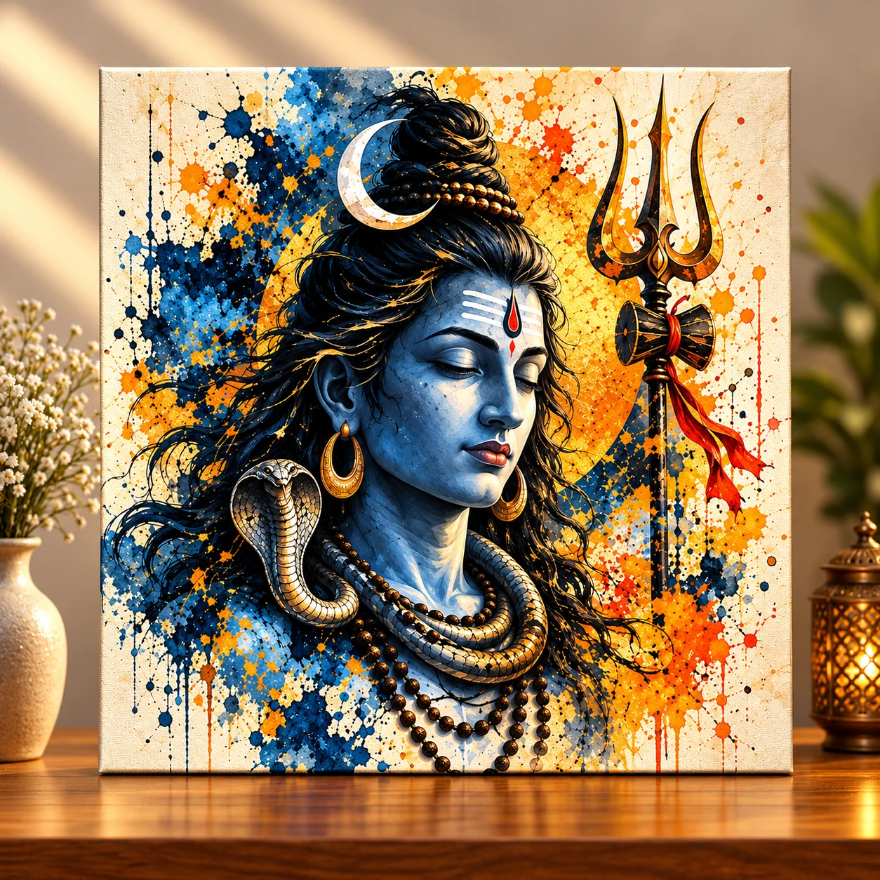 Divine Blessings – Lord Shiva Spiritual Art Print