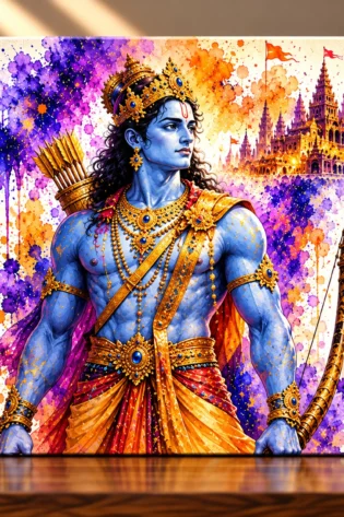 Radiant Valor – Shri Ram Spiritual Canvas Print